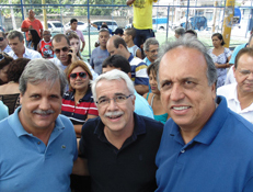 Foto: Deputado estadual Dica, prefeito Alexandre Cardoso e Vice-Governado Luiz Fernando Pezão_Jornal Capital Caxias_Marcelo Cunha