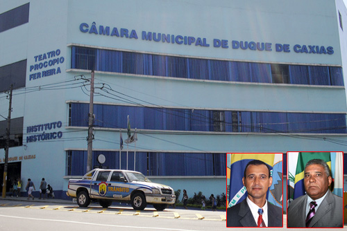 Chiquinho Grandão (PTB) e Jonas é Nós (PPS) exercem mandatos na Câmara de Duque de Caxias e são acusados pela polícia de vários crimes (foto: reprodução)